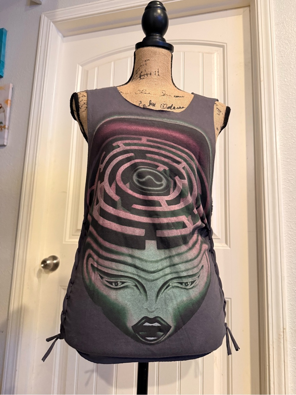 Lady Gaga Upcycled Graphic Tank – Size Small